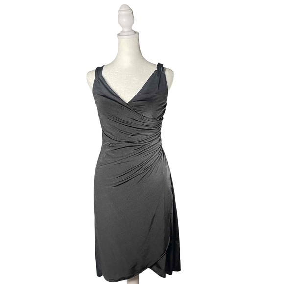 Miss Bisou Womens Retro Whimsy Goth Knee Length  Sleeveless V-Neck Dress Small - Picture 1 of 6